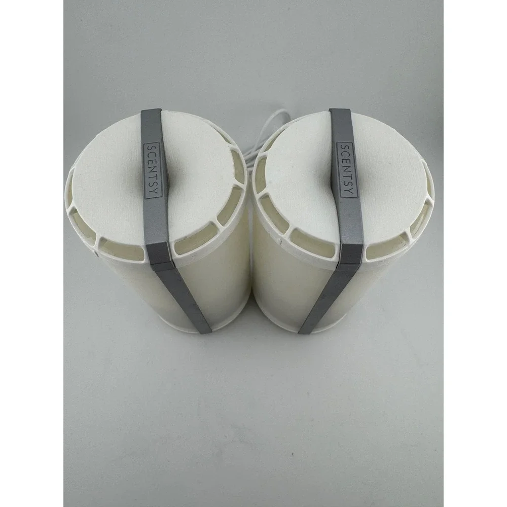 Scentsy Wall Fan Diffuser Set of 2 White Grey Excellent USB Powered 42951 43739